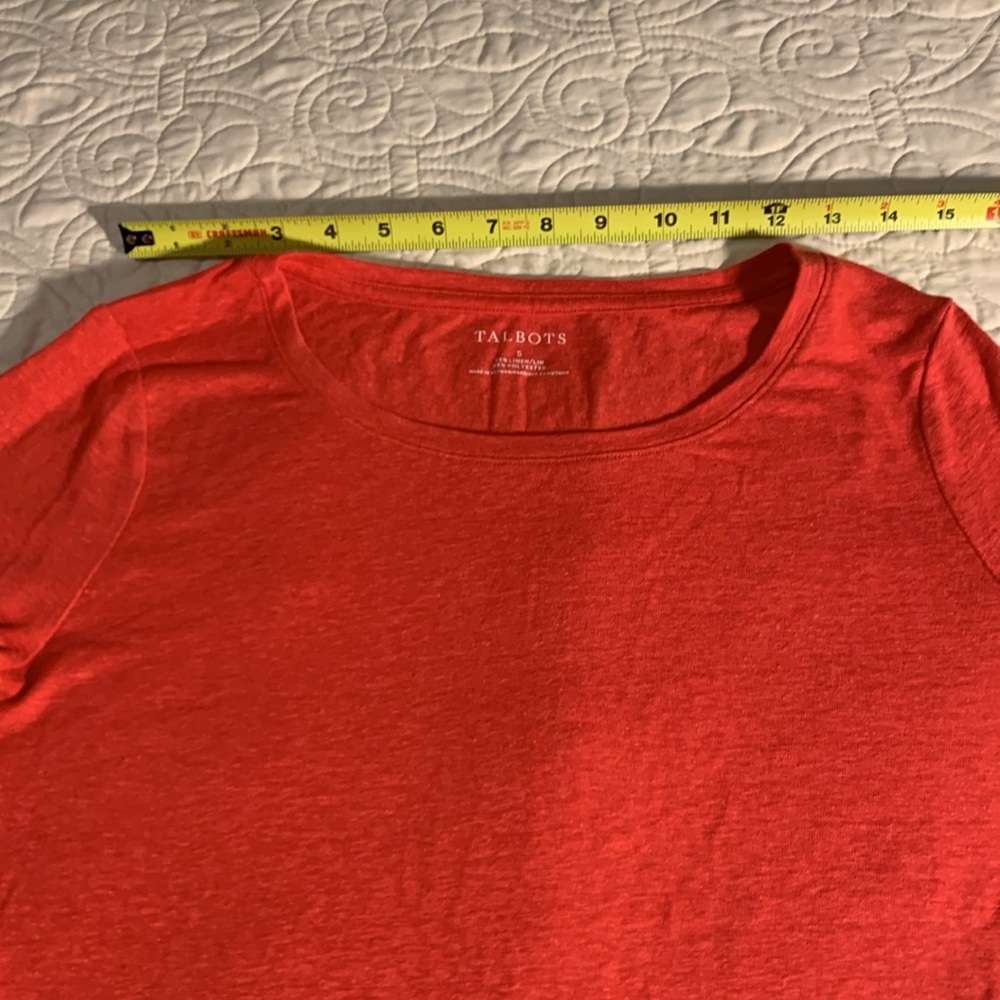 Talbots tie sleeve tee - Picture 5 of 8